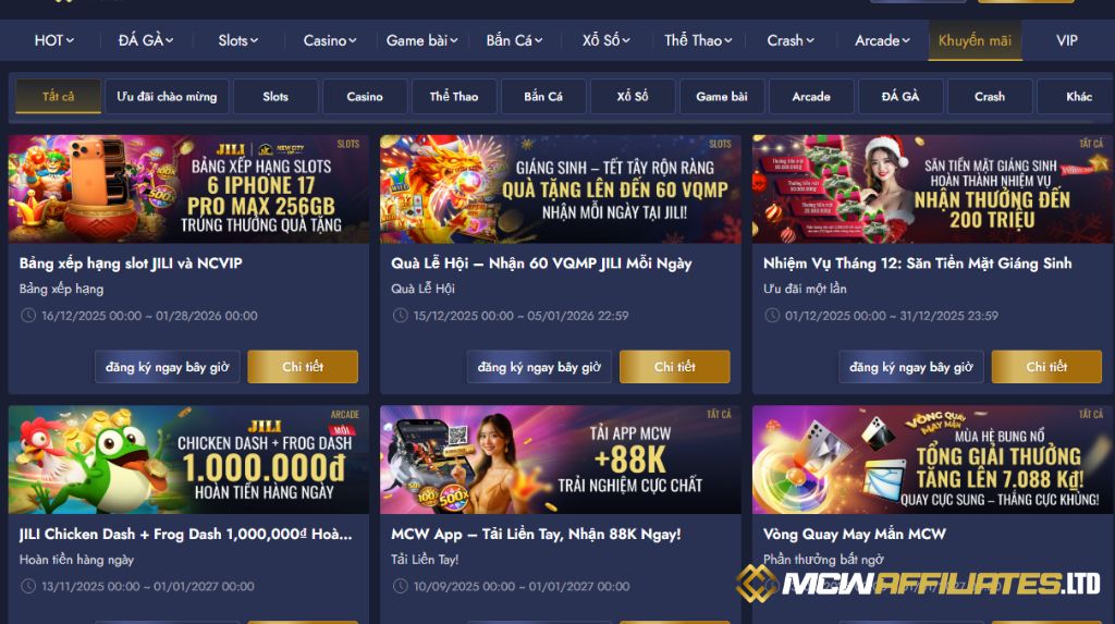 Hướng Dẫn Đăng Ký Nhận Thưởng Chào Mừng MCW