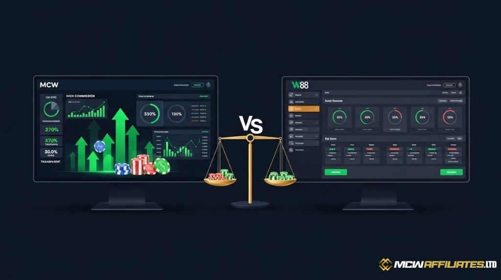 So sánh hoa hồng MCW và W88